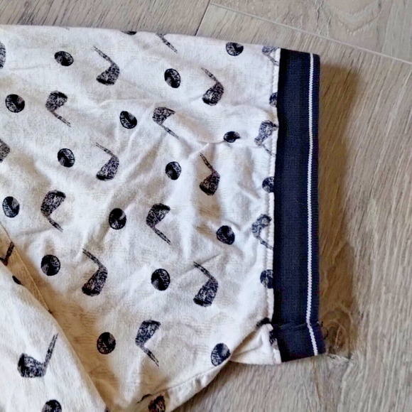 VINTAGE Penguin Sport Polo Mens XL Golf Club Balls All Over Print Short Sleeve - Picture 6 of 9